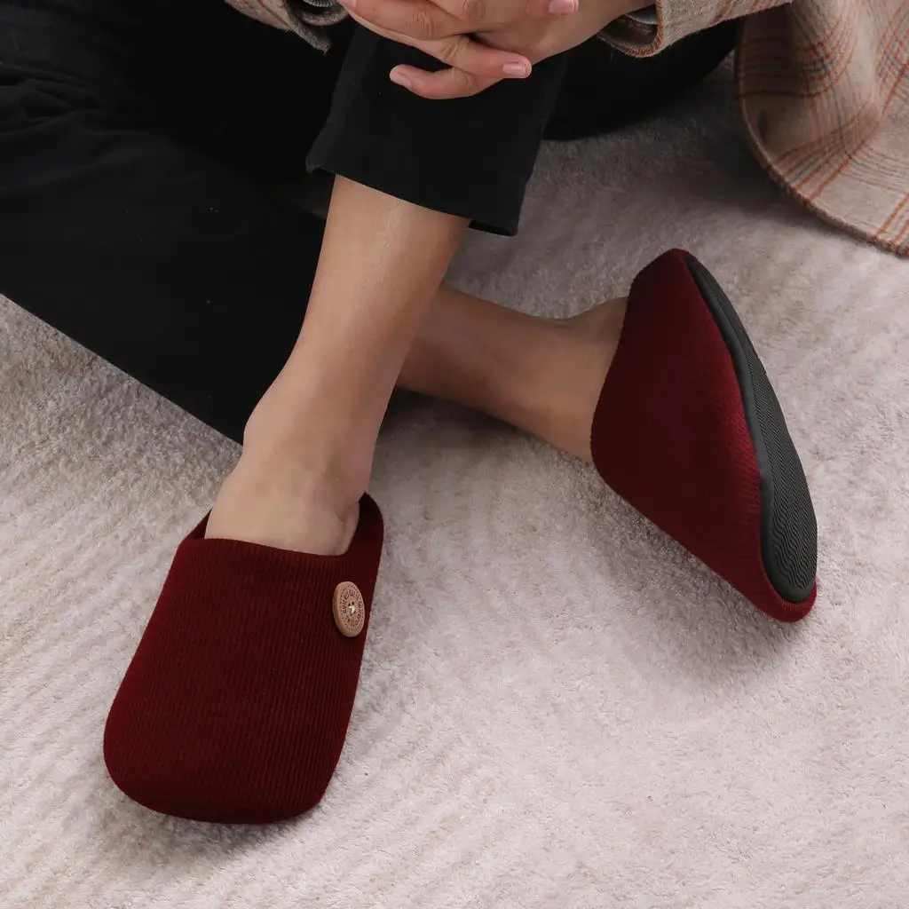 Women's Memory Foam Slippers Warm Comfort Bedroom Slippers Non-Slips Soft Bottom Home Shoes Female Casual Flat Slides