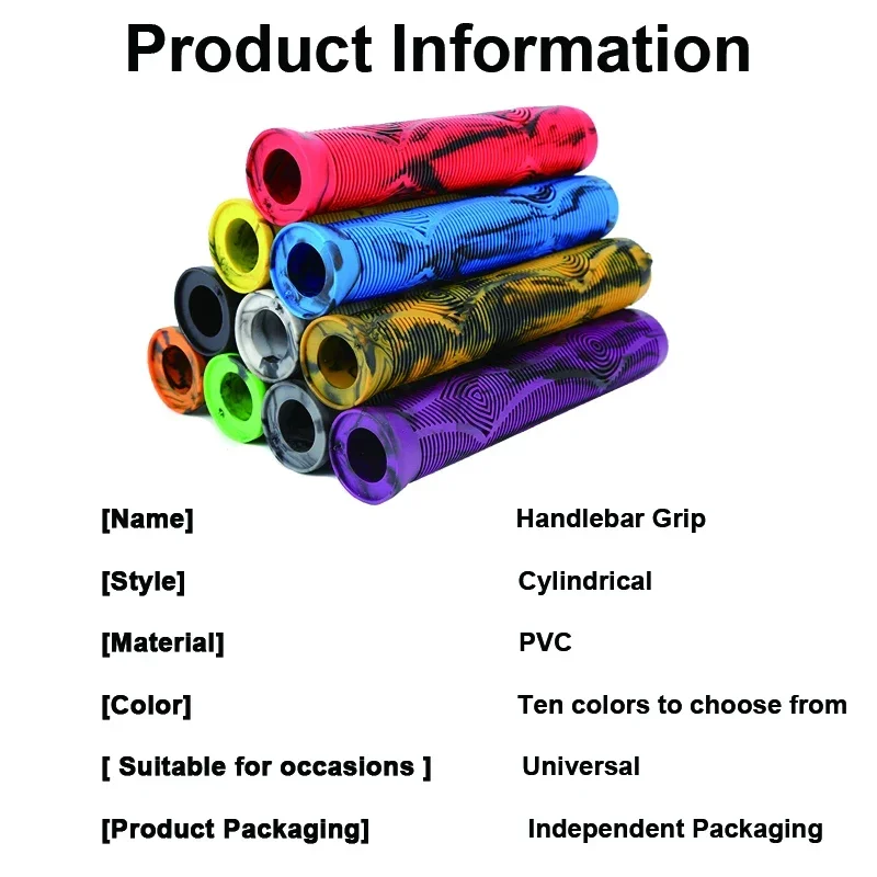 Rubber Mtb Bike Grip Bicycle Handle Bar Cuffs Cover Anti-slip Tricycle Skateboar