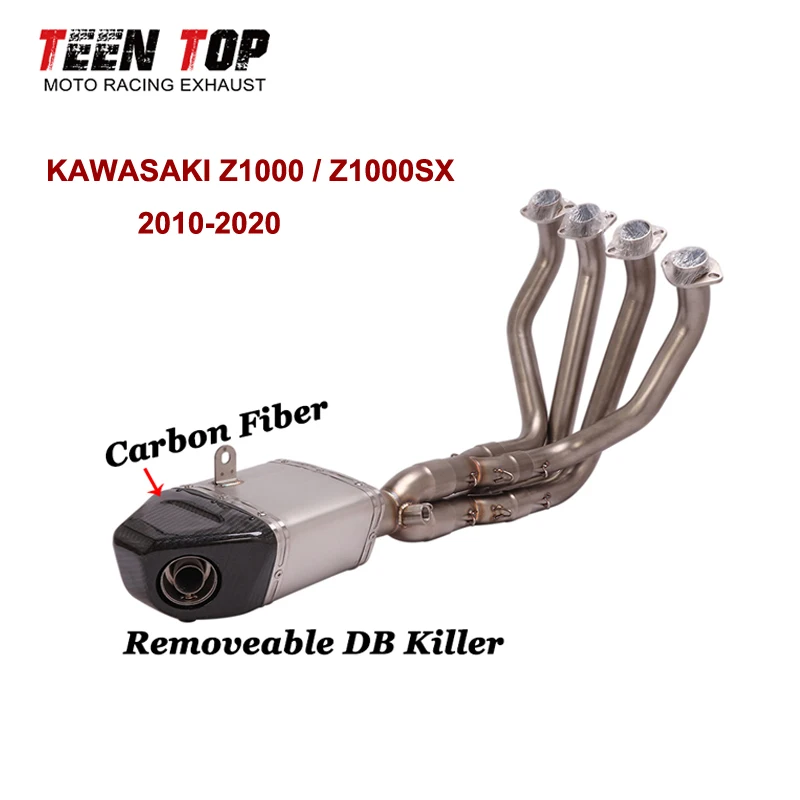 For Kawasaki Z1000 Z1000SX Exhaust Full System 2010-2021 51mm Modified Steel Motorcycle Exhaust Pipe Z 1000 Motobike Muffler - Image 2
