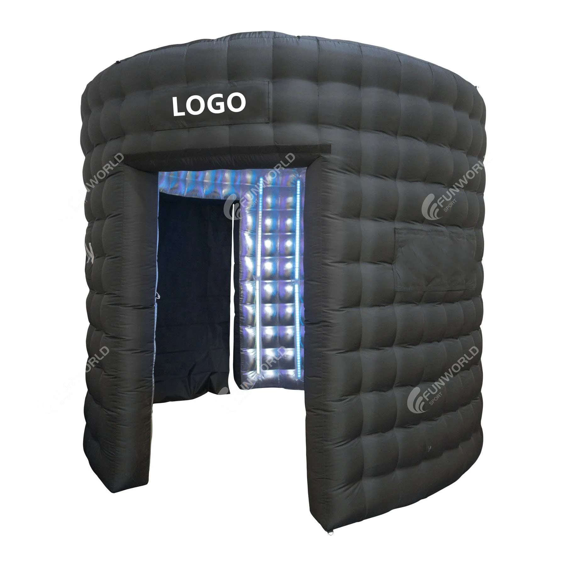 

Top quality inflatable 360 photo booth shell with LED light cube