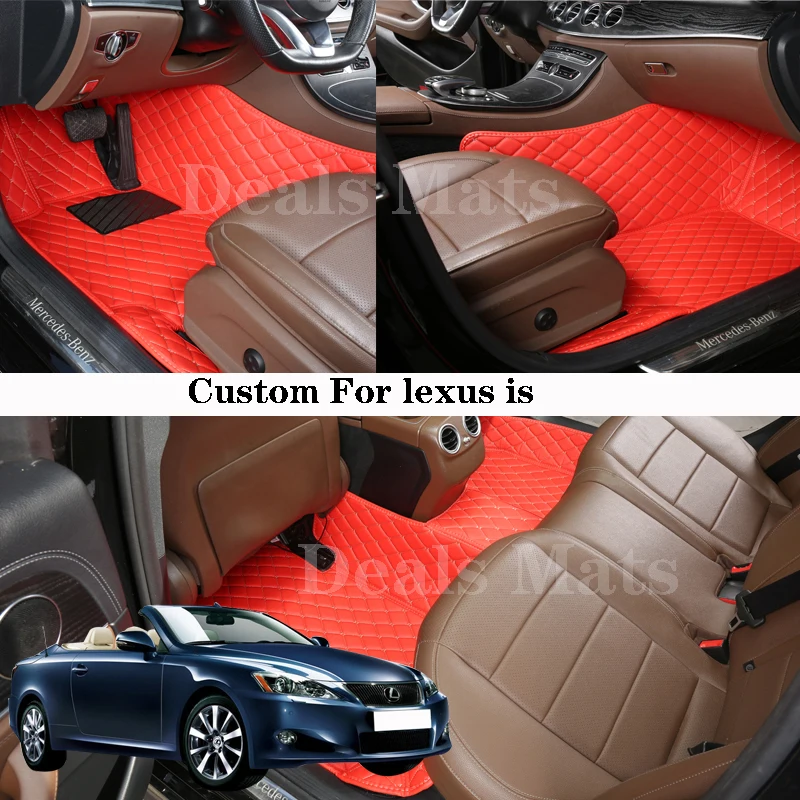 

Автомобильные коврики для Lexus Is, кожаные всесезонные водонепроницаемые коврики, аксессуары для ковров на заказ