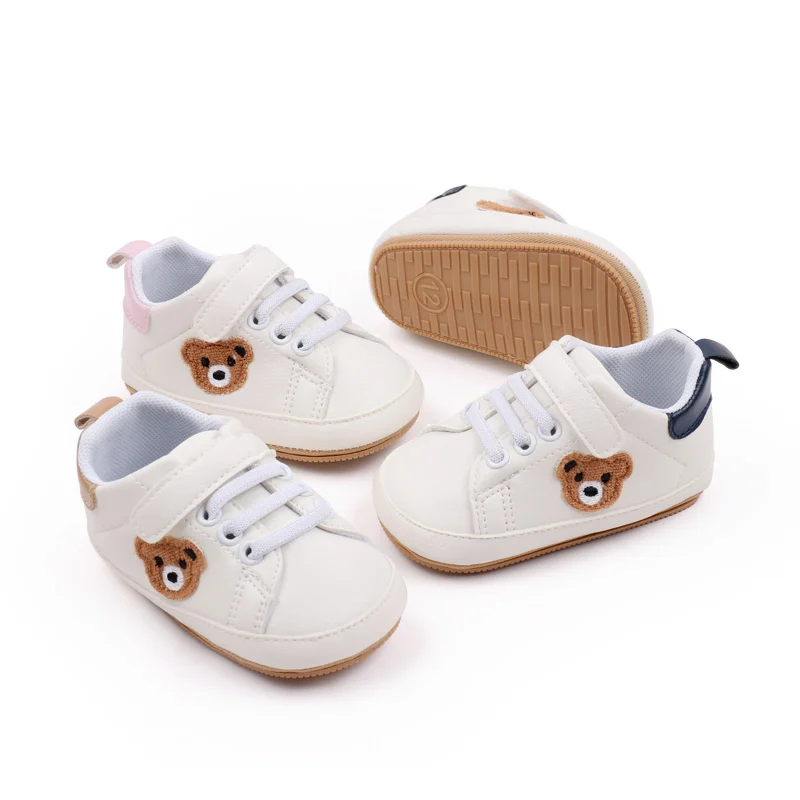 Baby Shoes Spring and Autumn Style PU and TPR Sole Anti-slip 0-9-18 Month Toddler