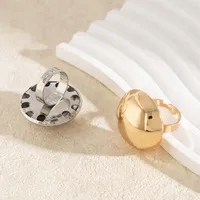 Exaggerated Metal Glossy Round Ball Shape Ring for Women Men Fashion Gold Silver Color Geometric Adjustable Rings Jewelry - Image 5