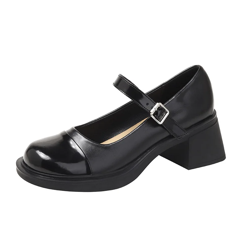 

Spring Summer Designer Women Pumps 2023 New Mary Jane Shoes for Women Matching Color British Style Chunky Platform Heels Ladies