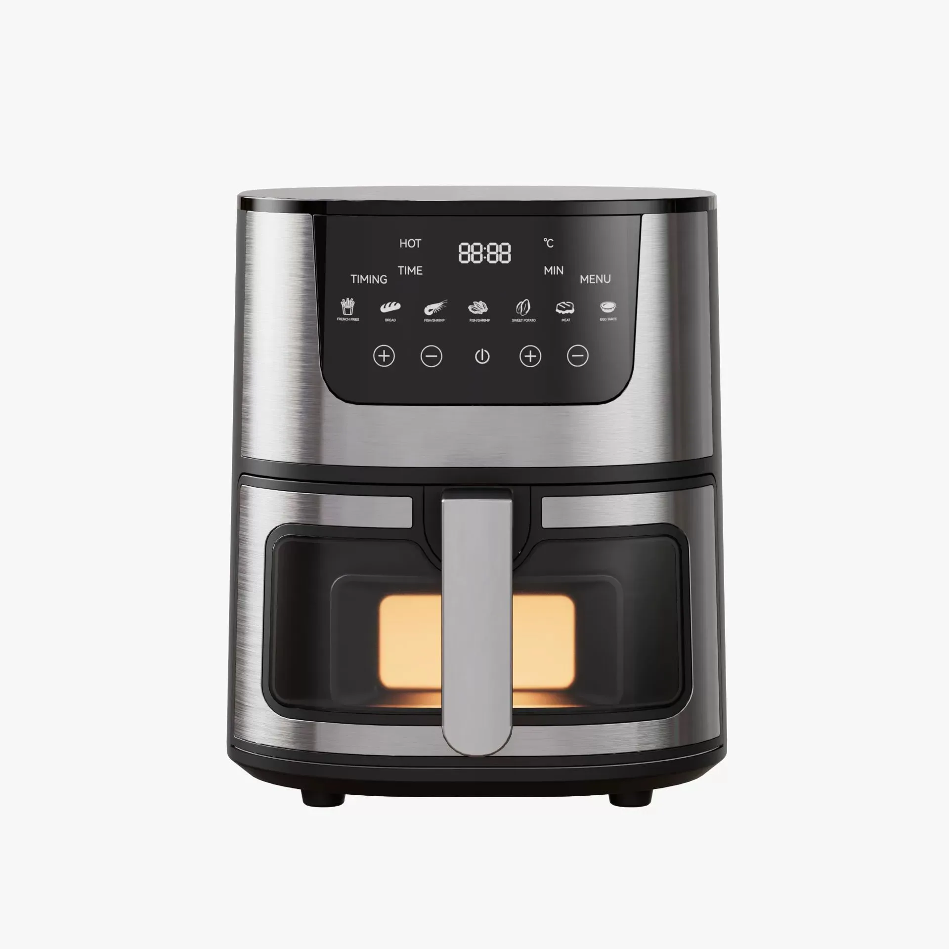 7L Visual Air Fryer Household Large Capacity Multifunctional Stainless Steel Air Fryer Freidora Aire