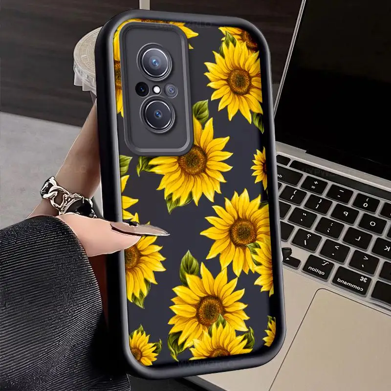 Sunflower Painted Soft Silicone Shockproof Phone Case