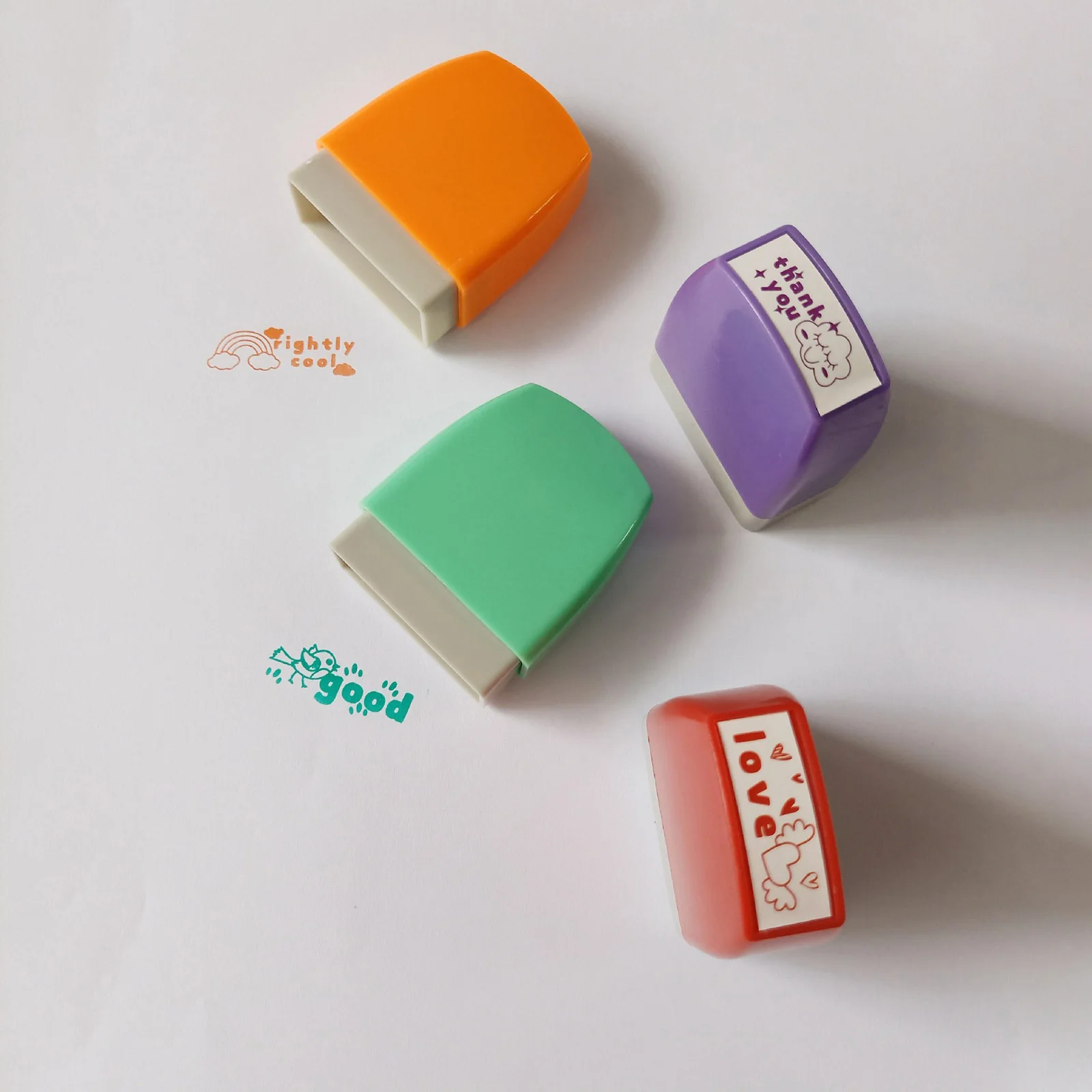 Teacher Stamps Self Inking Motivational Colorful Set Parent for School Supplies Classroom Reward Motivation Recognition 8Pcs self ink stamps