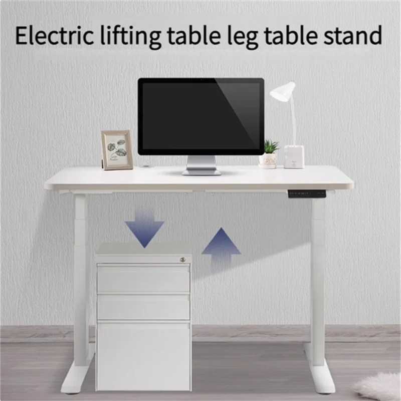 Lifting Three Section Dual Motor Table Desk Frame Height Adjustable Standing Desk Memory Control Home Office