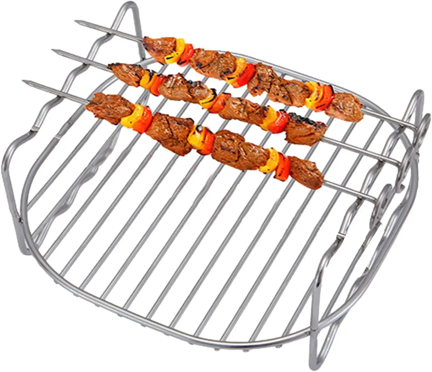 Air Fryer Double Layer Rack, Multi-Purpose Double Layer Rack Stand, Air Fryer Accessories Rack, 6/7/8 in Stainless Steel Fry