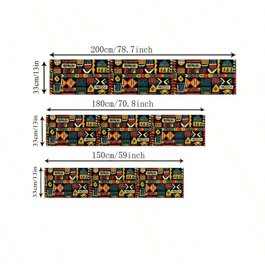 Western Native Boho Aztec Linen Table Runner Dresser Scarves Farmhouse Kitchen Dining Table Runners Holiday Party Decorations 2