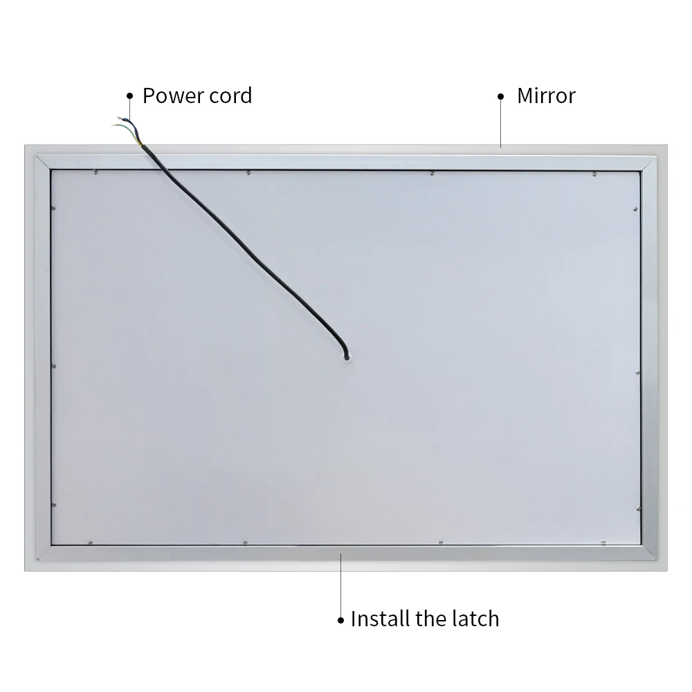 Hot Sale Rectangle Smart Mirror Touch Screen Led Bath Mirror Bathroom For Hotel