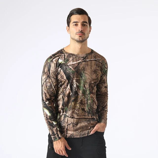 Camouflage Long-sleeved T-shirts Quick-drying Men Outdoor Breathable  Military Combat Tactical T-Shirt Hunting Hiking Shirts - AliExpress