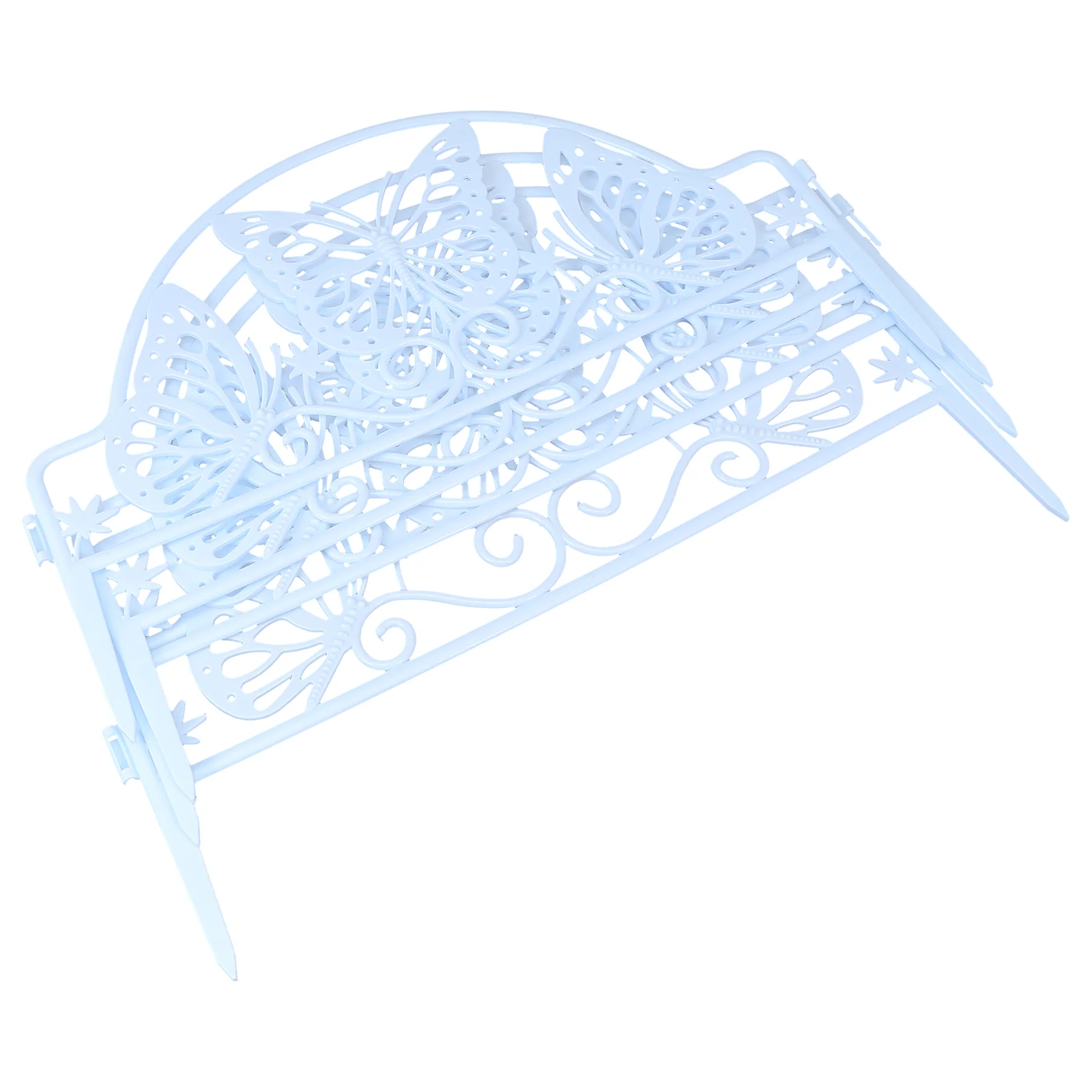 

4 PCS Small Garden Decor Ornament Landscape European Style Border Yard Plastic Picket Decor Borderative