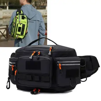 Men's Fashion Lure Waist Bag Molle Sports Hunting Fanny Pack Outdoor Hiking Running Cycling Rig Pouch Multi-pockets Chest Bag
