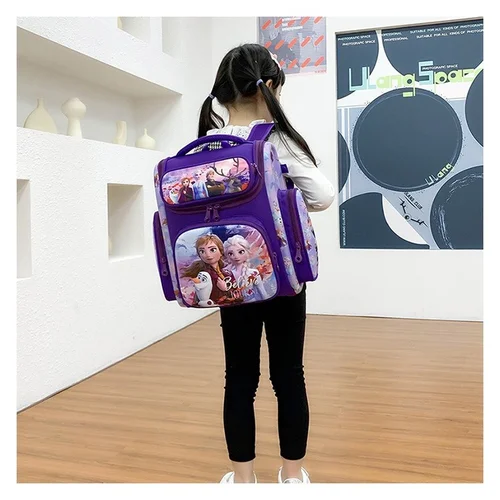 디즈니 2023 신상 패션 만화 겨울왕국 엘사 학교 가방, 여아 남아 어린이 배낭, Mochila Infantil 1-5 등급 5