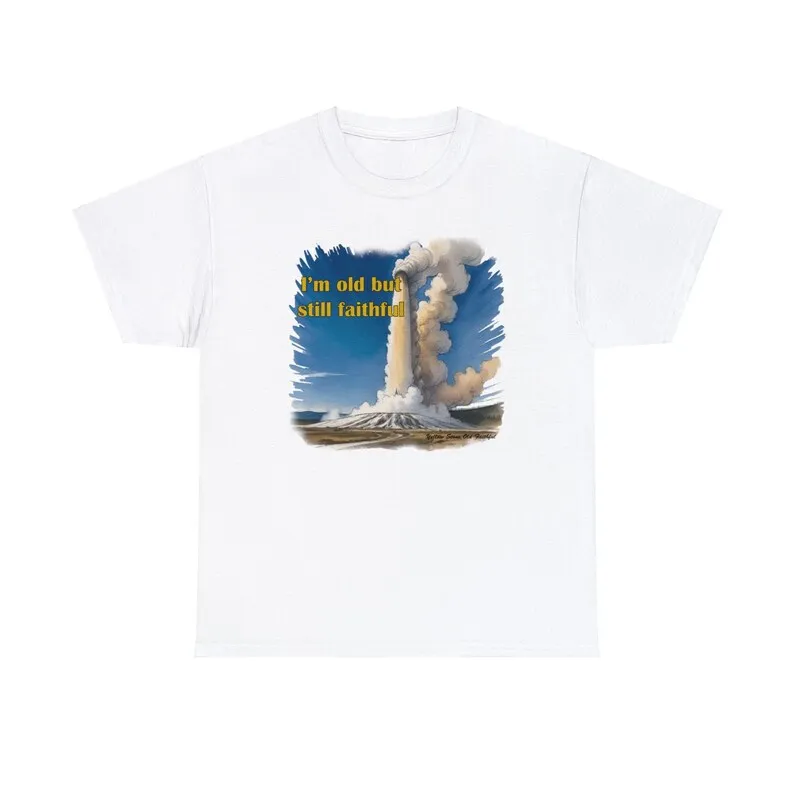 Yellowstone Old Faiful Geyser Geezer T Shirt Maniche Lunghe O Corte