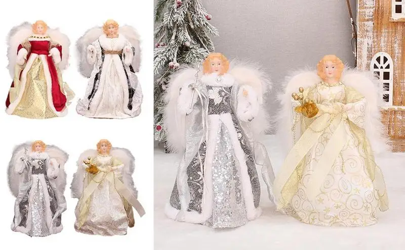 Christmas Angel Tree Topper durable Angel Treetop Figurine Christmas Tree Topper Ornaments stylish christmas decorations