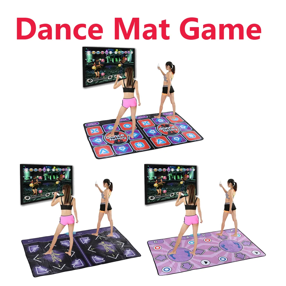 Double Users Musical Dance Mat with Wireless Controller Dance Floor Mat 100 Music 60 Sensory Games Plug And Play for TV Computer