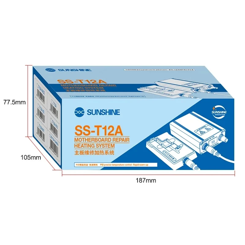SUNSHINE SS-T12A 납땜 스테이션 키트, 휴대폰 마더보드 수리 도구, IPX 14 Pro/max CPU 가열 분해 플랫폼