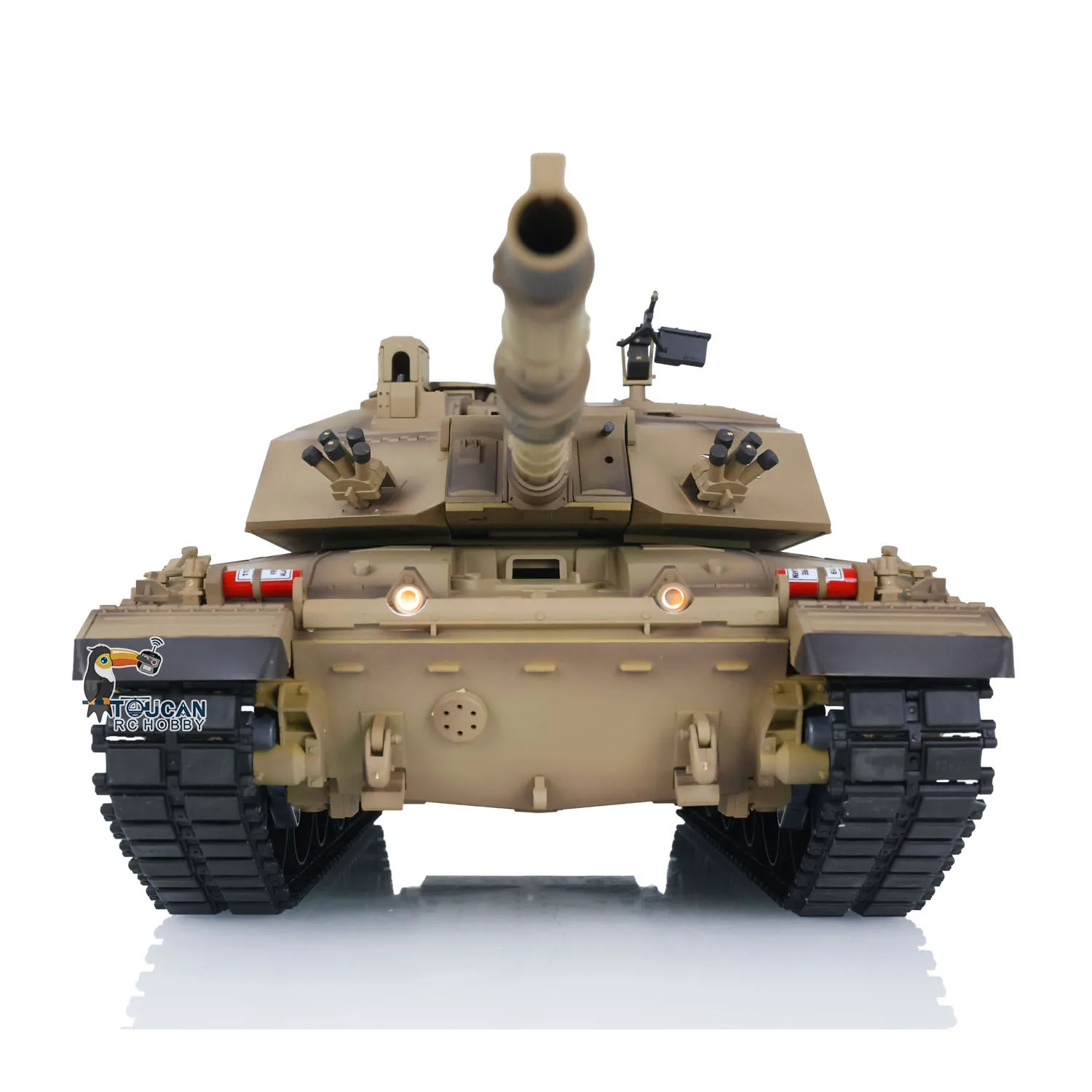 2.4G Henglong 1/16 Scale 7.0 Plastic Challenger II RTR RC Tank 3908 360° Turret Gearbox BB Shoot Unit Smoking TH17735 3