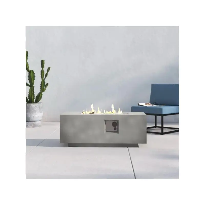 Gray Concrete Propane Fire Table 3