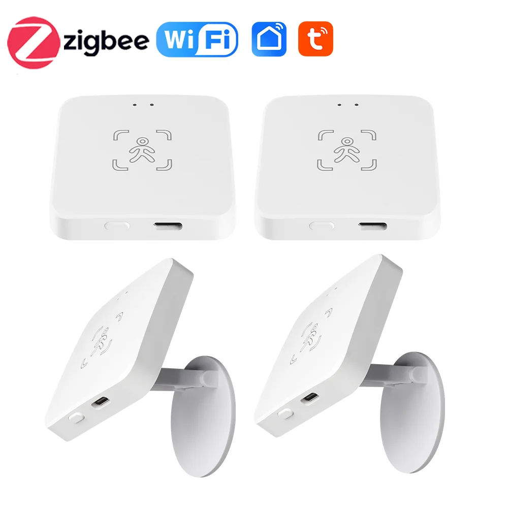 

Zigbee Wi-Fi MmWave датчик присутствия человека датчик движения Tuya умный дом человеческий тело PIR датчик движения яркость индикатор расстояния 1-6 шт.