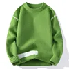 New Fashion Youthful Vitality Mens Turtleneck Sweater Autumn Winter Loose Casual Knitted Pullovers Men Warm Patchwork Knitwear 1