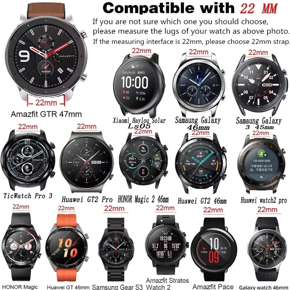 22mm Ǹ Ʈ ġ  Ʈ, One plus Watchband Huawei Watch GT3 GT2 Pro 46mm ⼺  