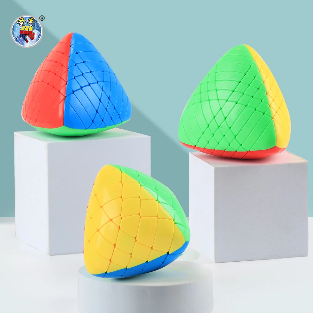 SENGSO Mastermorphix 5x5 6x6 7x7 Alien Series Special Shape Magic Cube Profession Puzzle ball magic cubes special shaped irregular magic cubes frosted solid color football shaped puzzle student toys