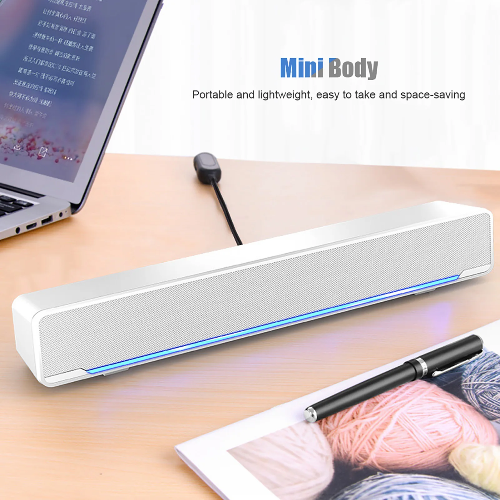 Soundbar stereo cablata usb con bassi e audio surround_voghion.com