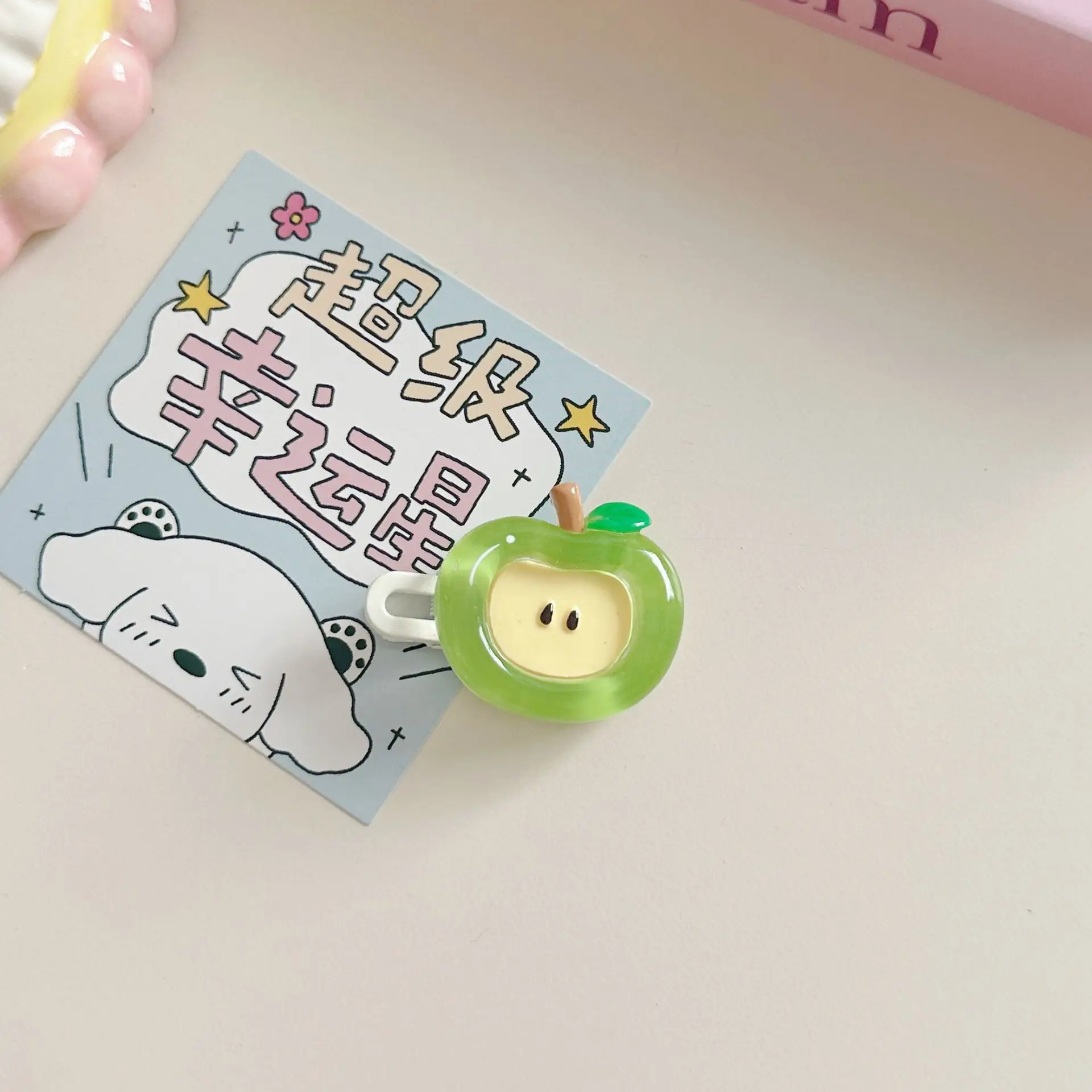 Cute Apple Hair Clip for Women-Cartoon Fruit Korean/Japanese Style Side Bangs Barrettes Girls Fashion Hairpin & Hair Accessories