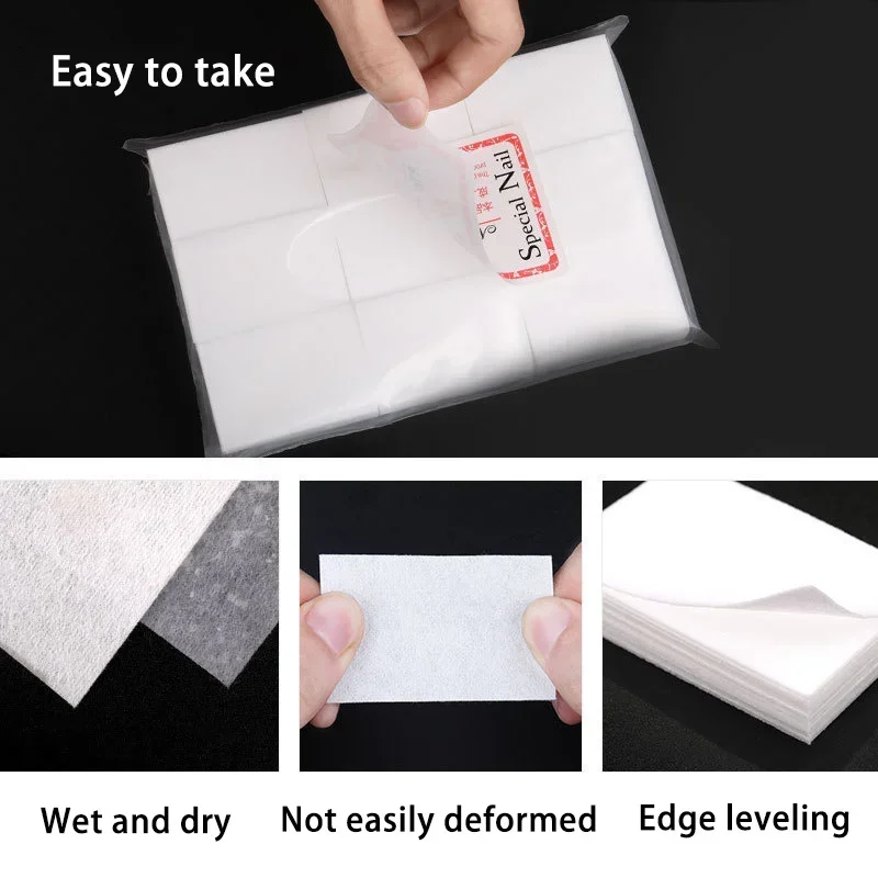 Nail Polish Remover Wipes 200Pcs/600Pcs Art Absorbent Soft Tool Manicure Accessories