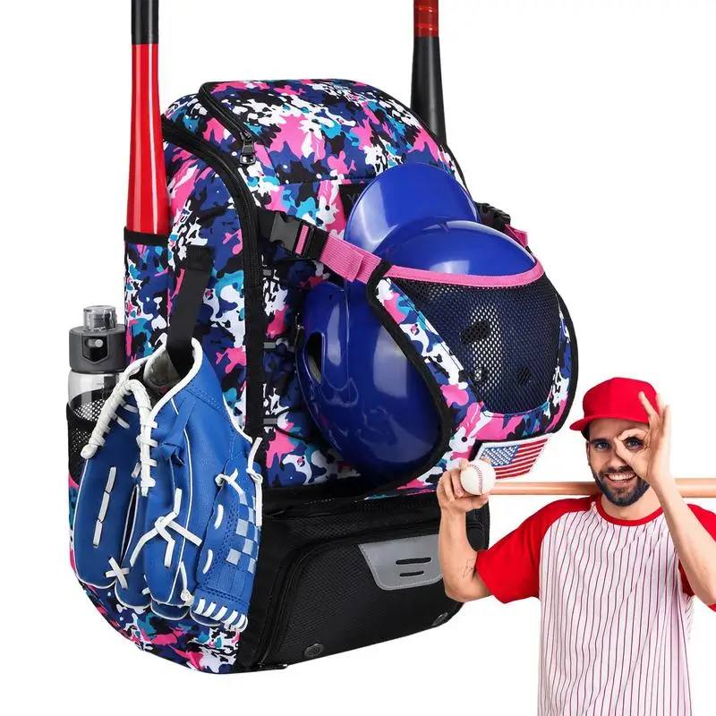 impermeavel-softball-bat-bag-com-compartimento-de-sapato-e-cerca-gancho-baseball-e-youth-baseball-bag-detem-luvas-e-capacetes