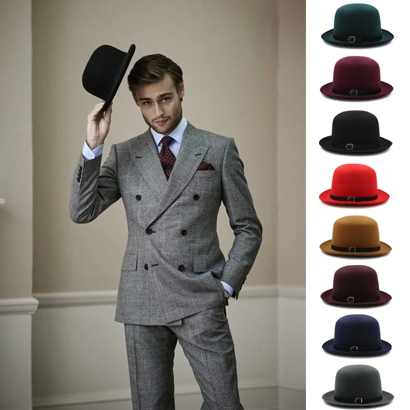 

Мужские, женские, мужские, классические, ретро, Овальные, шерстяные, боулеры, Трилби, Дерби, для вечерние, для улицы, размер UK L US 7 3/8