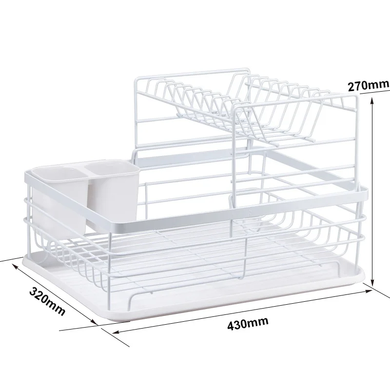 Multifunctional Double Deck Storage and Organization Kitchen Drain Racks  Commodity Shelf Wire Cutlery Dish Drying Rack - AliExpress