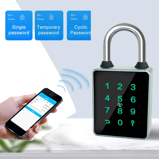 TUYA/TTLOCK APP Fingerprint Padlock Keyless Drawer Safety Lock Aluminum Alloy IP65 Waterproof for Cabinet Backpack 2