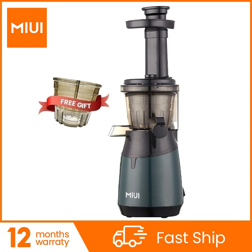 Miui Mini Slow Juicer Screw Cold Press Extractor Patented Filterfree