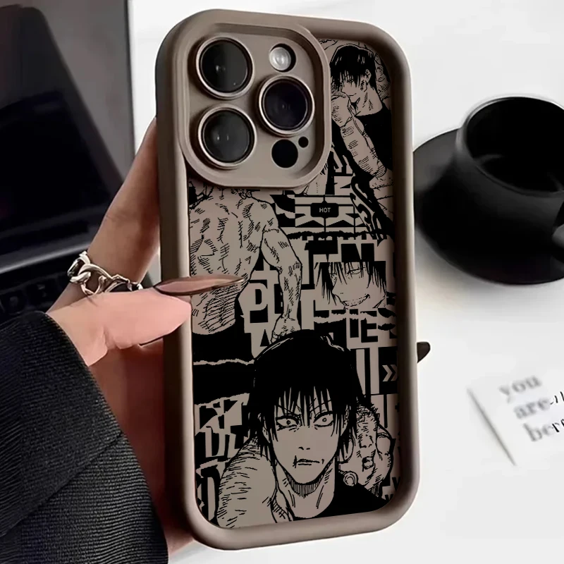 thumbnail image 1 of Jujutsu Kaisen Toji Cool para Apple iPhone 15 14 13 12 11 XS XR X 8 7 Pro Max Plus funda de teléfono con escalera de ojos suaves, 1 of 5