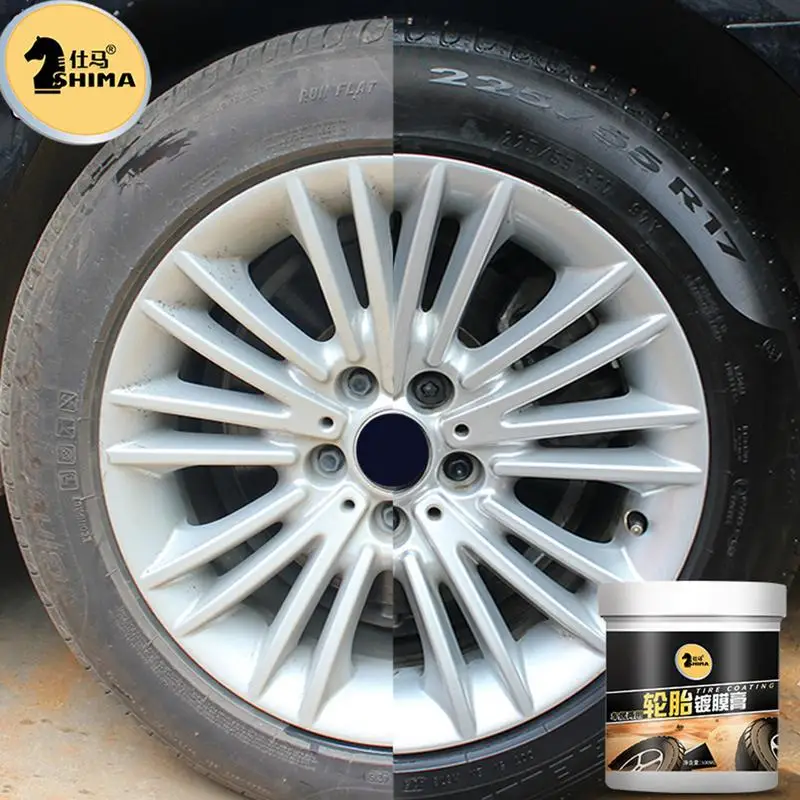 500ml Wheel Tire Cleaner Glazing Wheel Wax Waterproof Rim Shine Solid Coating