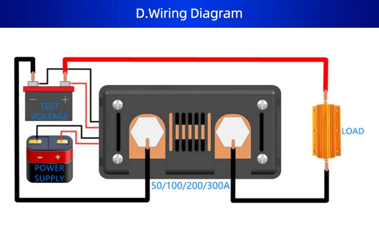 v 50a-300a do medidor do watt do