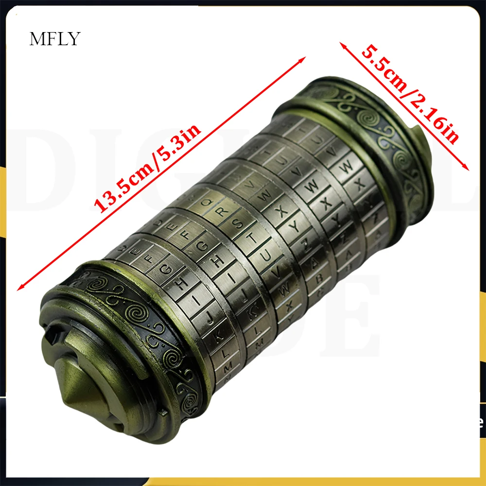 ลีโอนาร์โด ดา วินชีรหัสล็อคของเล่นโลหะคริปเท็กซ์ล็อคสำหรับงานแต่งงานของขวัญของขวัญวันวาเลนไทน์ 1