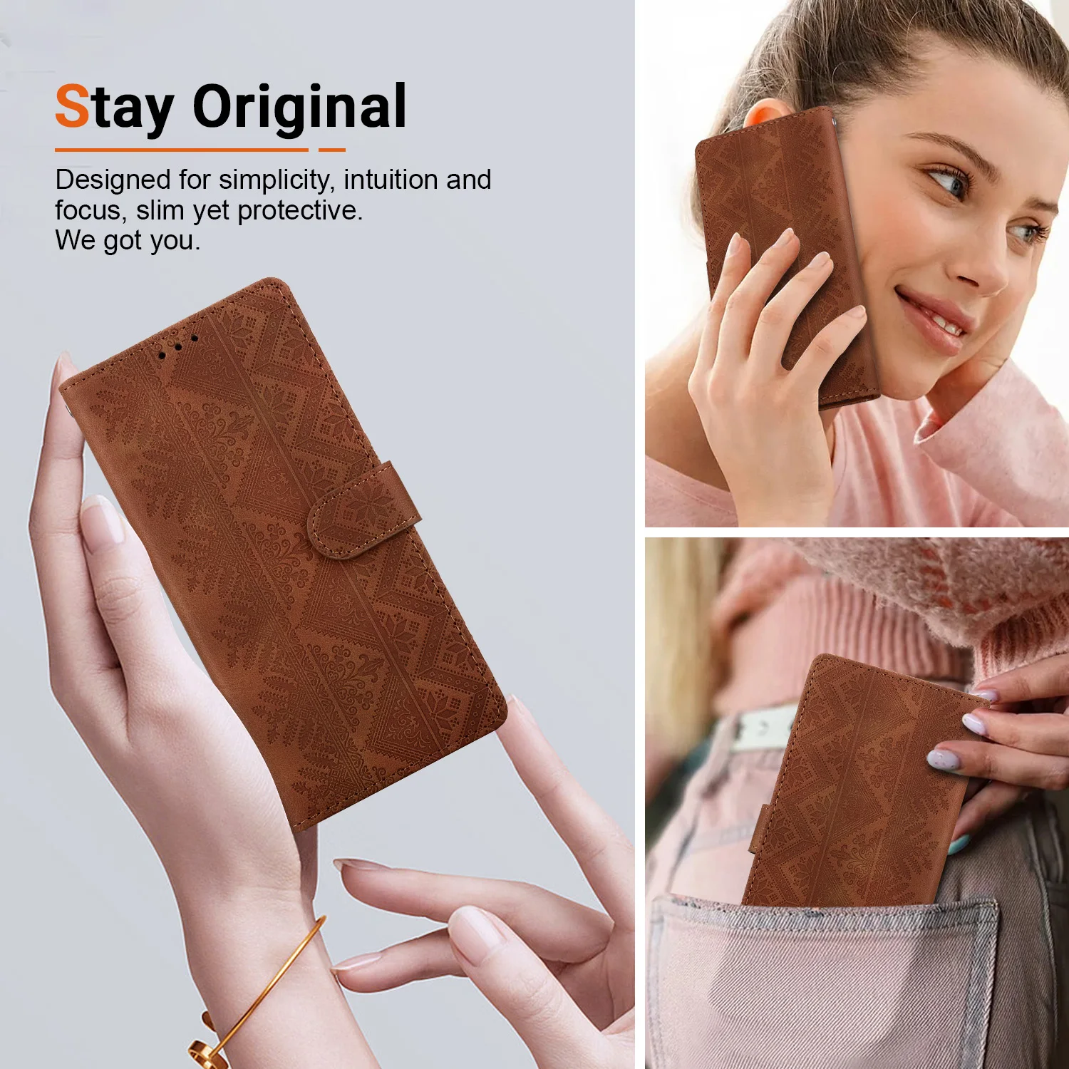 Enhanced Leather Stand Flip Wallet Case - Premium Protective Cover