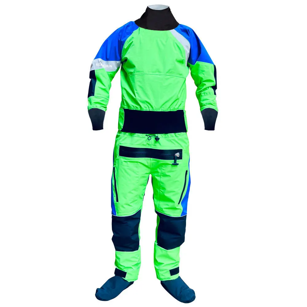 MensGreenSemiDrysuitsforKayakingPaddlingFishingRaftingWarm