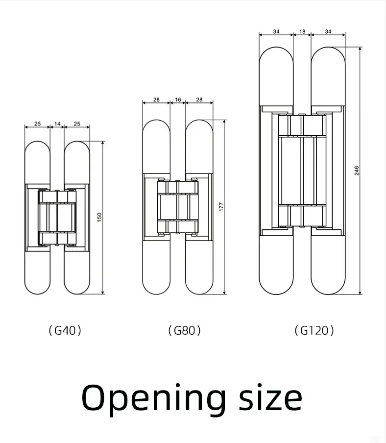 1PCS Interior Wood Door Hidden Hinge 180 Degree 3D Adjustable Zinc Alloy Invisible Hinge stainless steel hinges door hinges