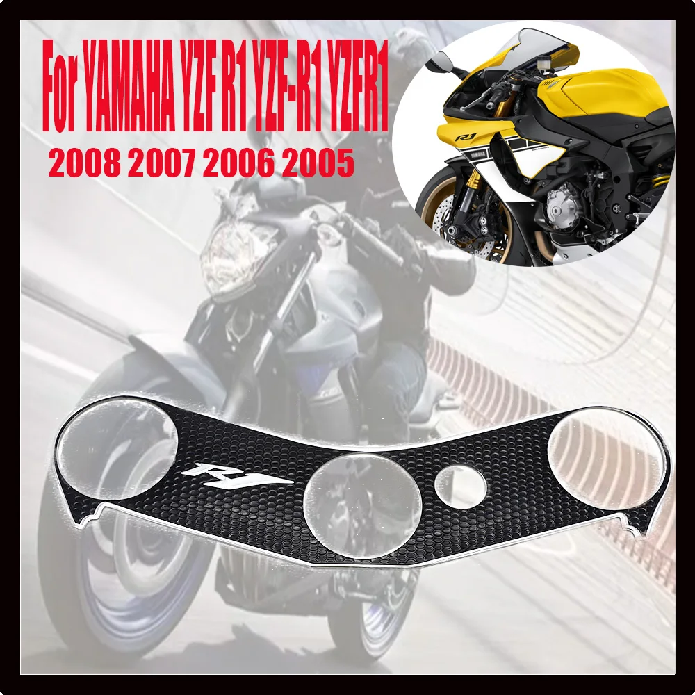 2008 2007 2006 2005 For YAMAHA YZF R1 YZF-R1 YZFR1 Sticker Decal Top Triple Clamp Yoke Pad Triple Tree R1 1000 Motorcycle