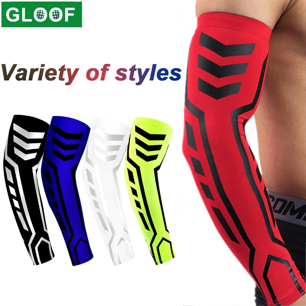 

1Pcs Breathable Quick Dry UV Running Arm Sleeves Basketball Elbow Pad Fitness Armguards Sports Cycling Arm Warmers