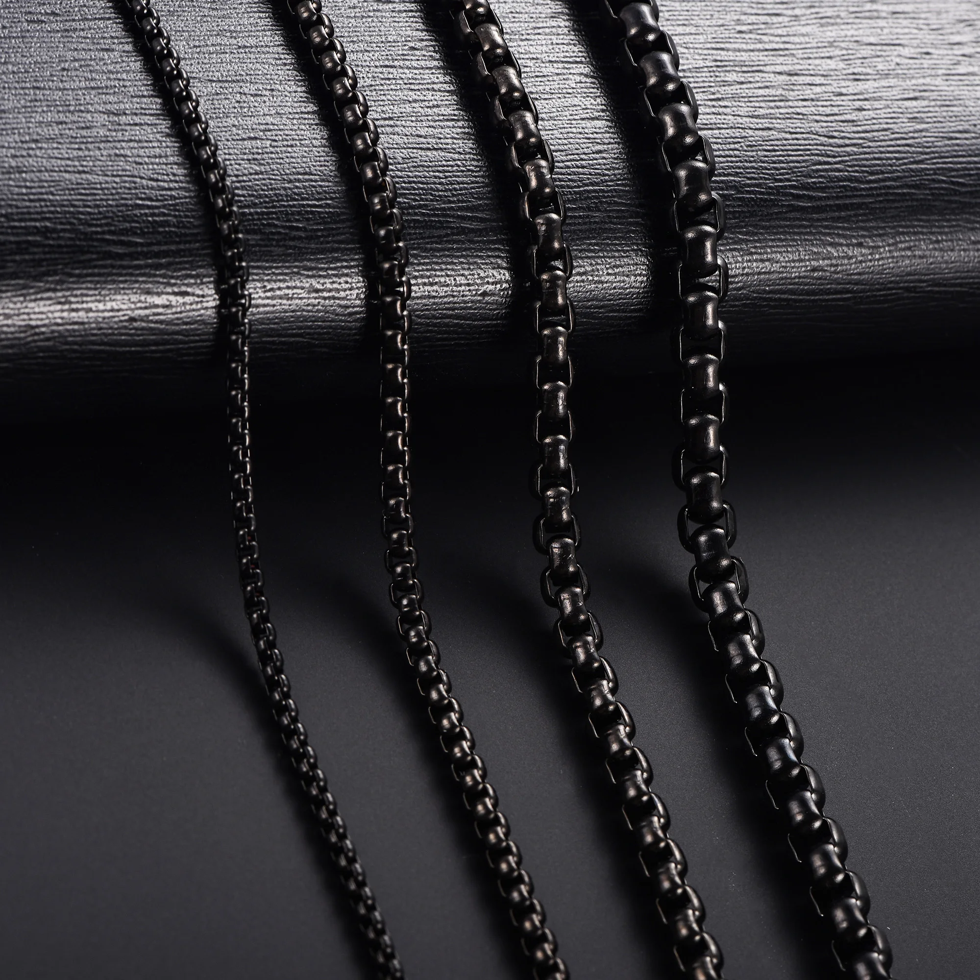 2/3/4/5mm Stainless Steel Square Rolo Box Chain Necklace For Women Men