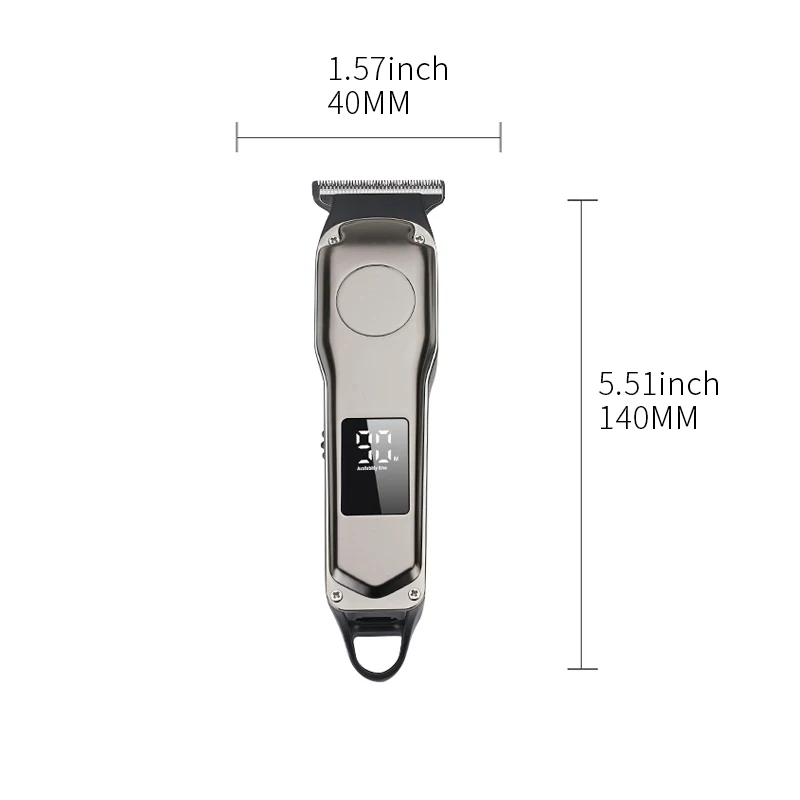 여러 개의 빗 액세서리와 청소용 브러시가 포함된 남성용 USB 충전식 전기 이발기