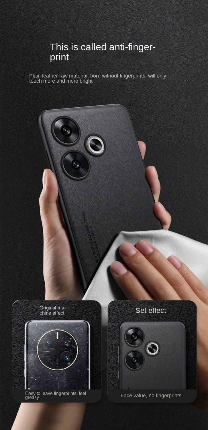 Premium Soft Vegan Leather Grain Slim Protective Back Cover Shell