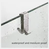 Bathroom Shower Door Hook Stainless Steel Over Glass Door Shower Towel Rack Bathrobe Hanger Holder Punch Free Wall Hooks 1
